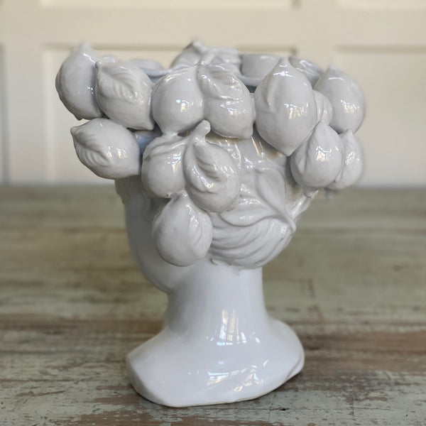 "Mrs Lemon Head" vase