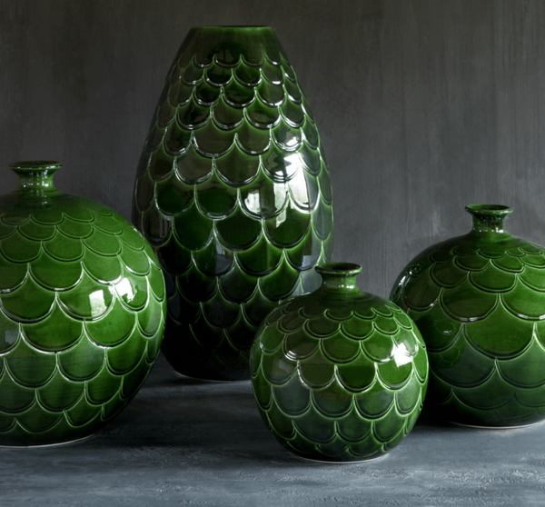Misty Green Glazed Vase