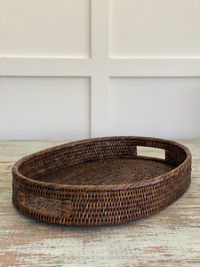 Rattan Oval Tray - large