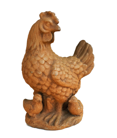 Cast Iron Chicken garden statue