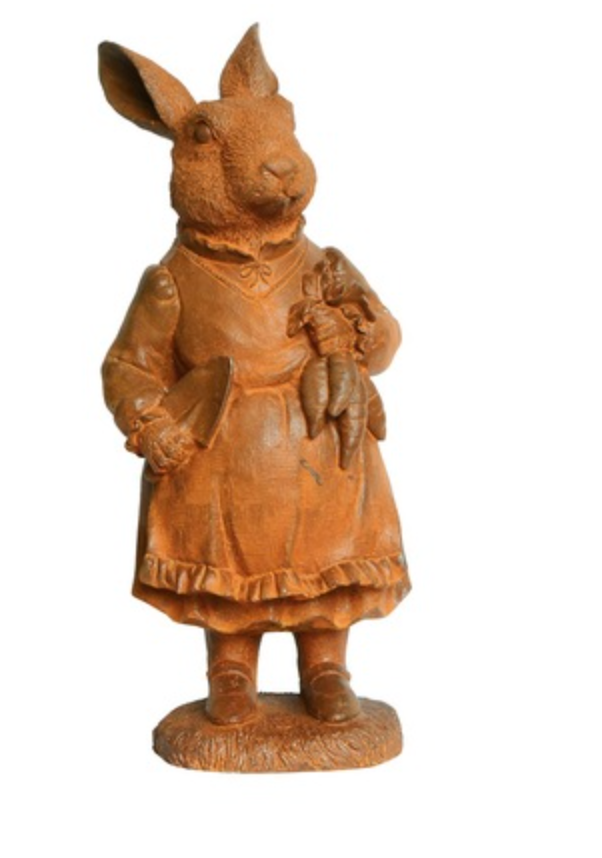 Mother Rabbit Cast Iron garden statue